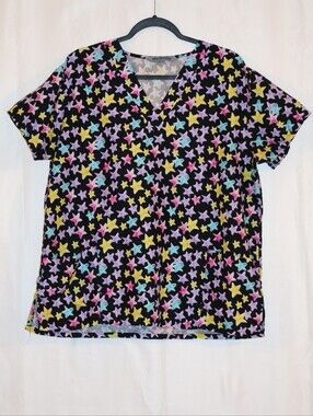 Wear For Care Shine Bright V-Neck Scrub Top.